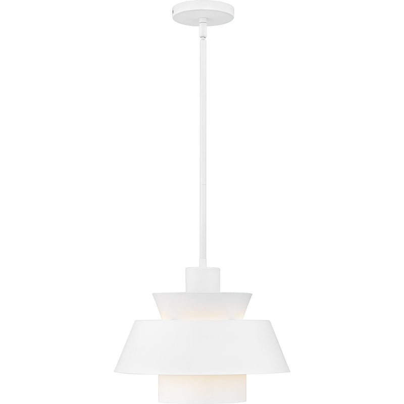 Quoizel LMI1814W One Light Pendant, Matte White