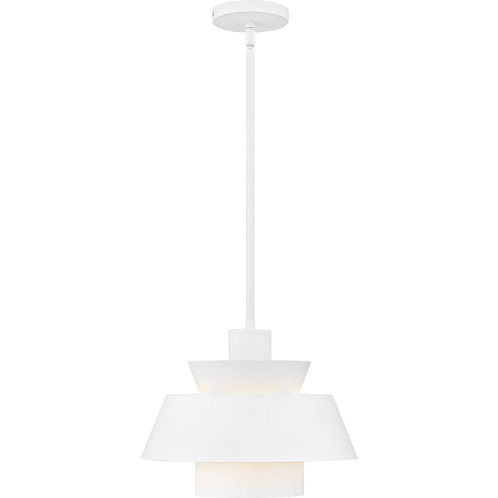 Quoizel LMI1814W One Light Pendant, Matte White