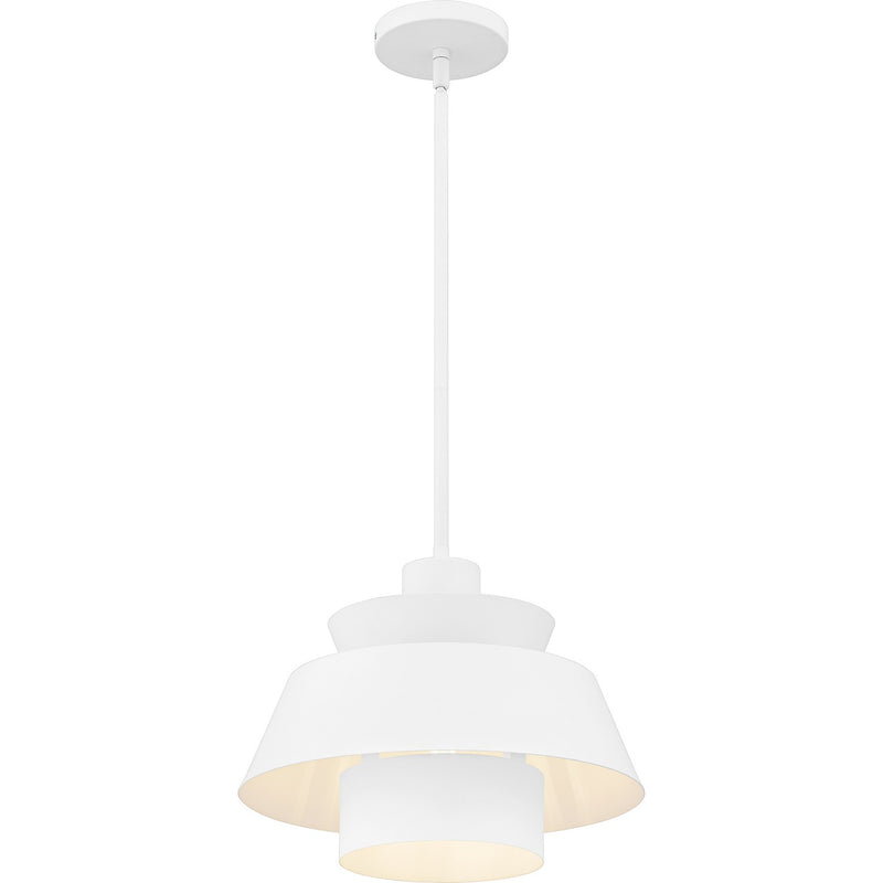 Quoizel LMI1814W One Light Pendant, Matte White