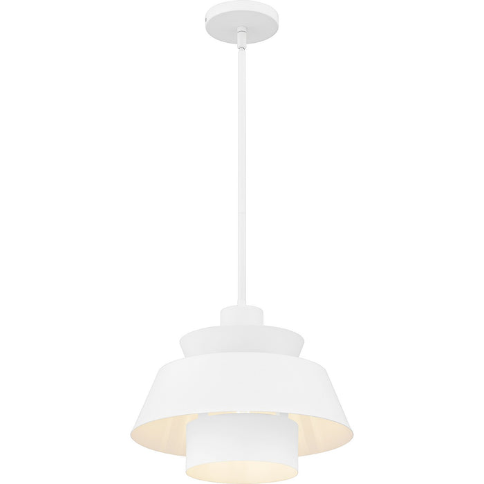 Quoizel LMI1814W One Light Pendant, Matte White