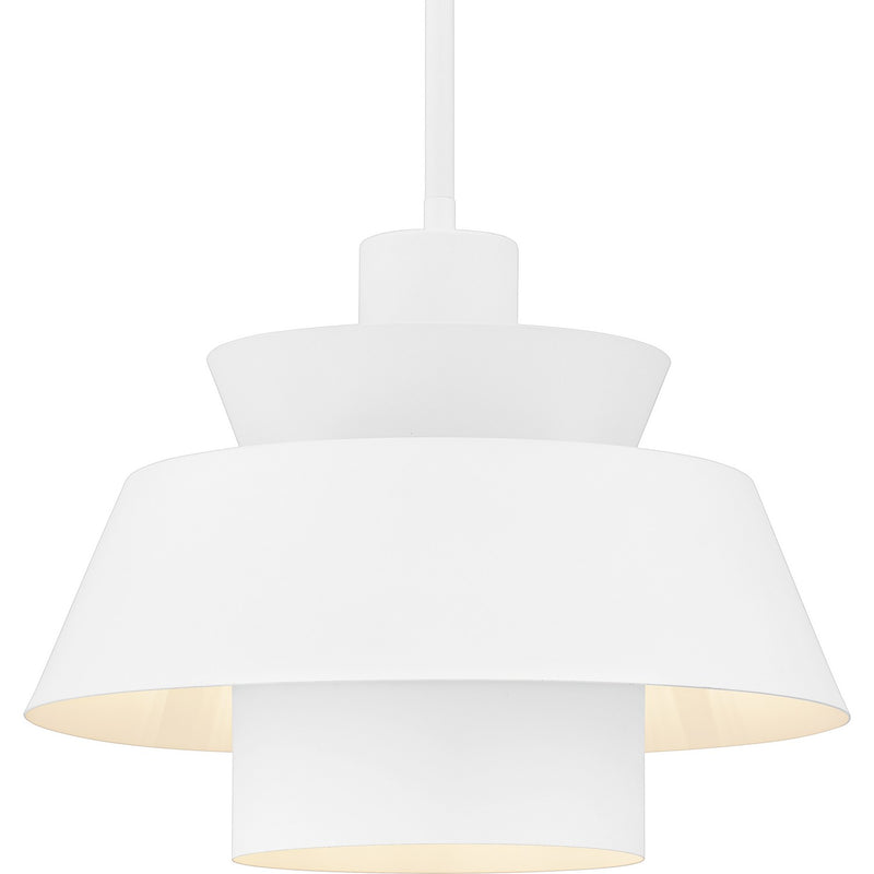 Quoizel LMI1814W One Light Pendant, Matte White