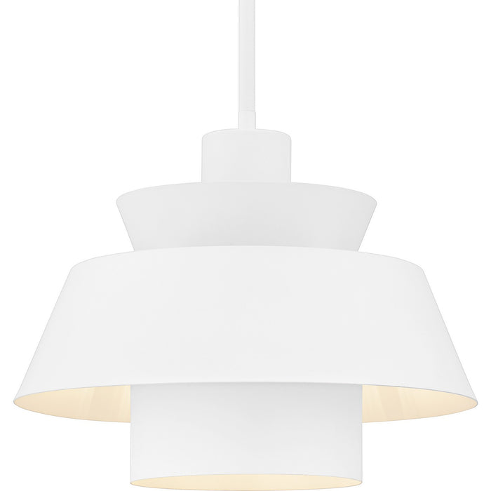 Quoizel LMI1814W One Light Pendant, Matte White