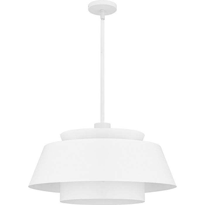 Quoizel LMI2824W Three Light Pendant, Matte White