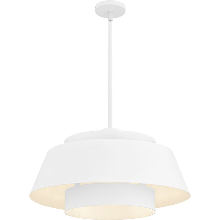 Quoizel LMI2824W Three Light Pendant, Matte White
