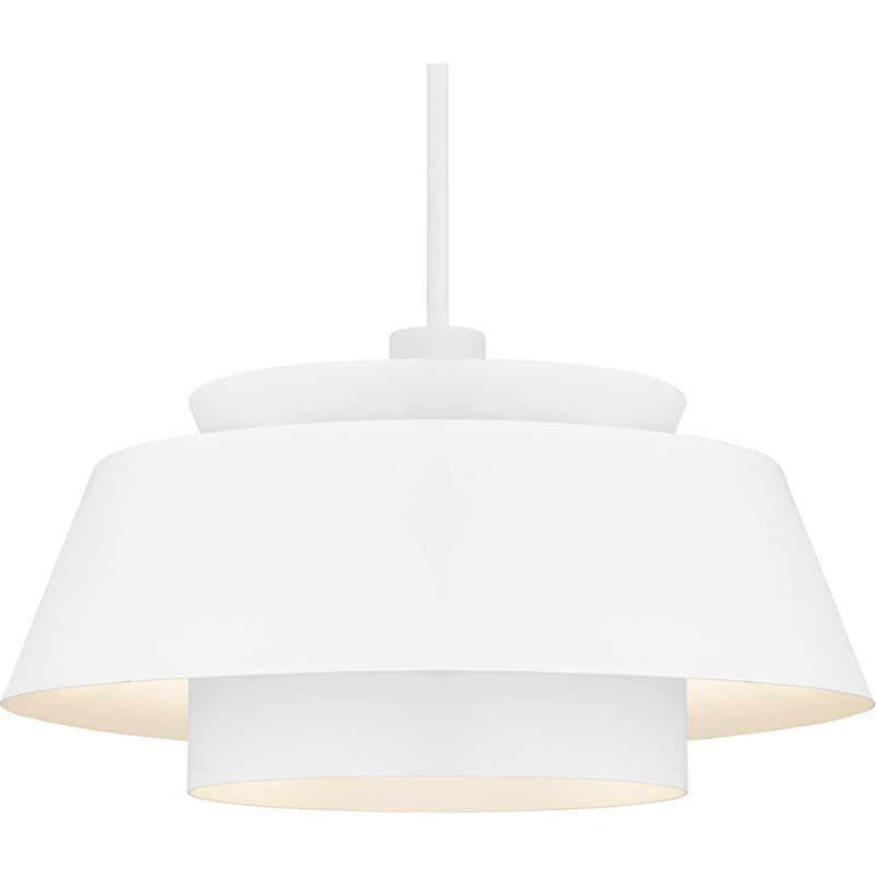 Quoizel LMI2824W Three Light Pendant, Matte White