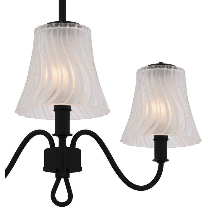 Quoizel MCK5022MBK Three Light Chandelier, Matte Black