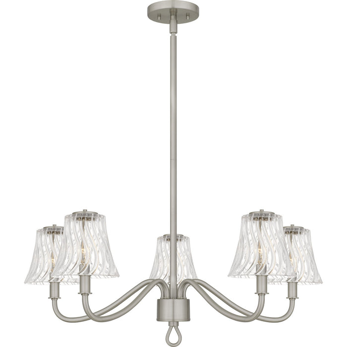 Quoizel MCK5030BN Five Light Chandelier, Brushed Nickel