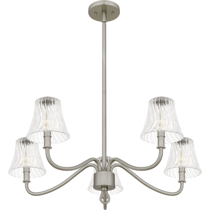 Quoizel MCK5030BN Five Light Chandelier, Brushed Nickel