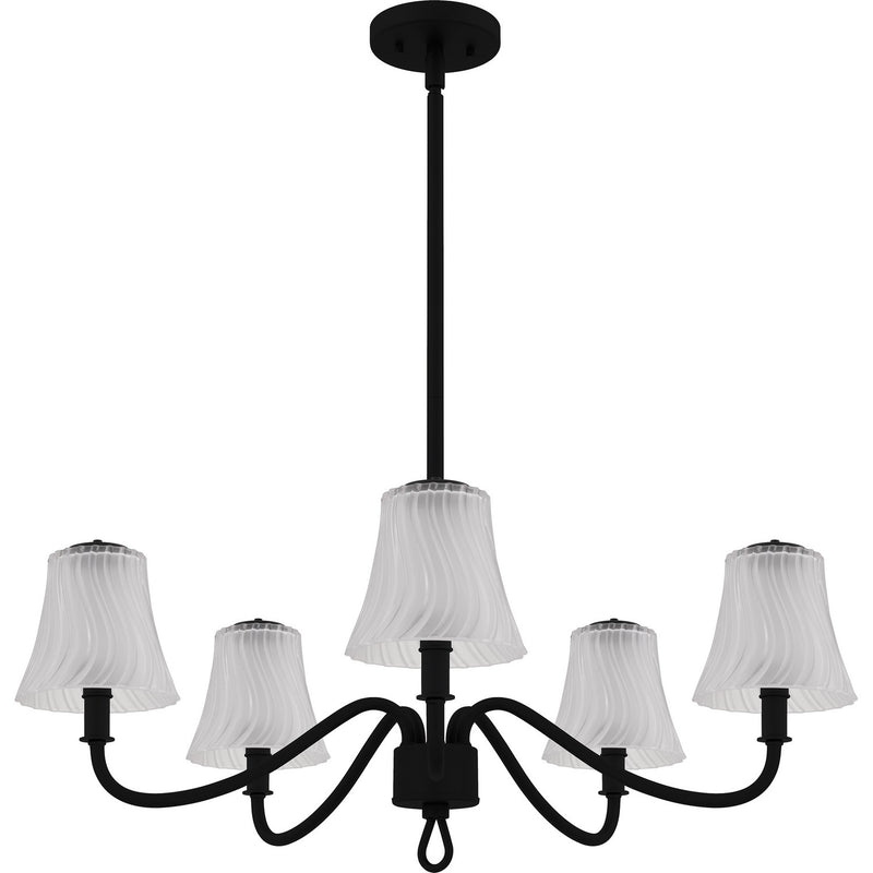 Quoizel MCK5030MBK Five Light Chandelier, Matte Black