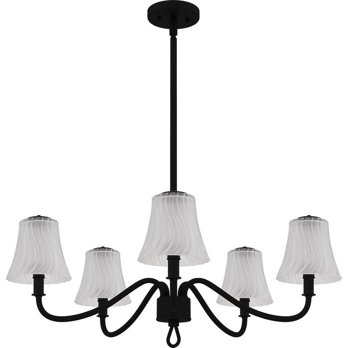 Quoizel MCK5030MBK Five Light Chandelier, Matte Black