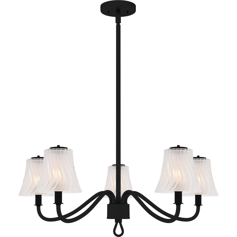 Quoizel MCK5030MBK Five Light Chandelier, Matte Black