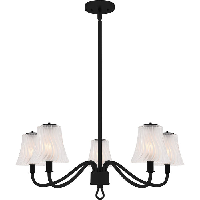 Quoizel MCK5030MBK Five Light Chandelier, Matte Black