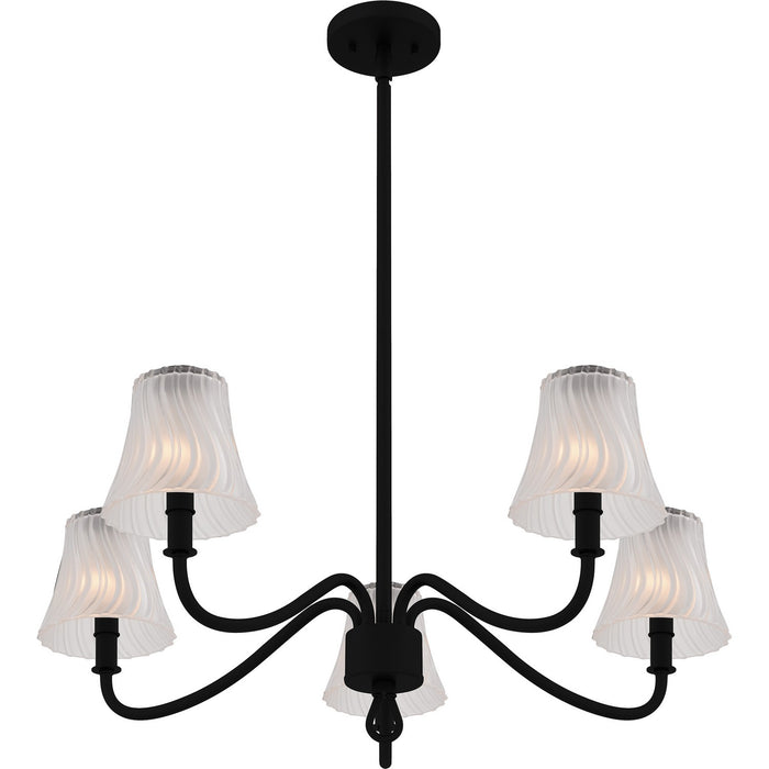 Quoizel MCK5030MBK Five Light Chandelier, Matte Black