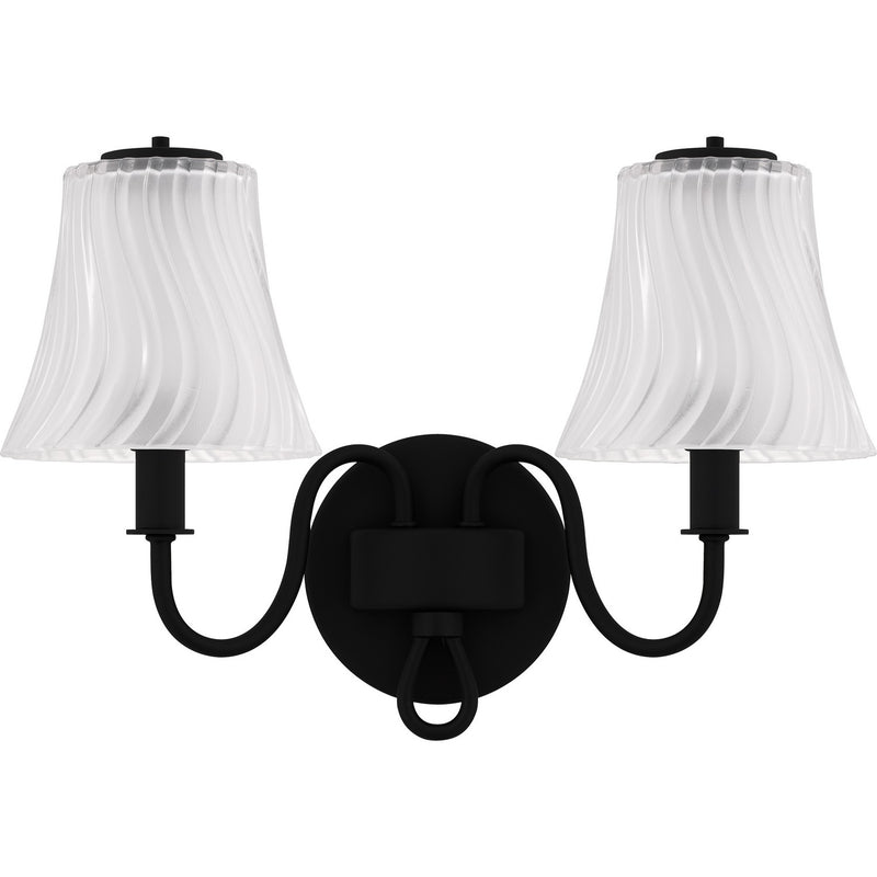 Quoizel MCK8615MBK Two Light Bath, Matte Black