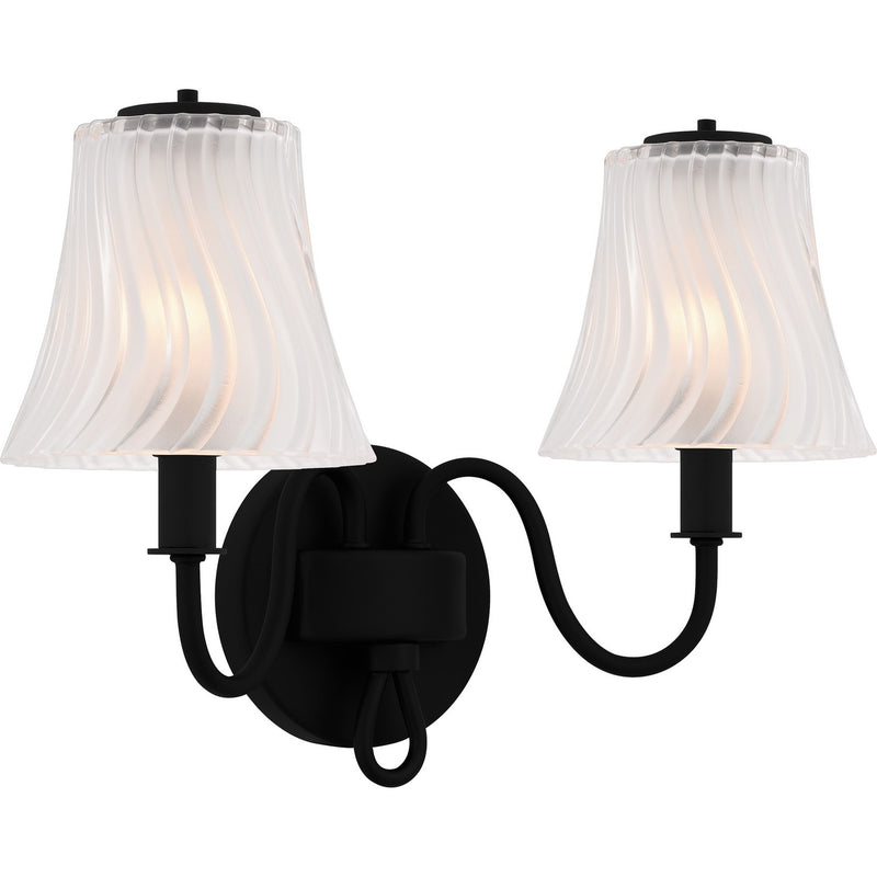Quoizel MCK8615MBK Two Light Bath, Matte Black