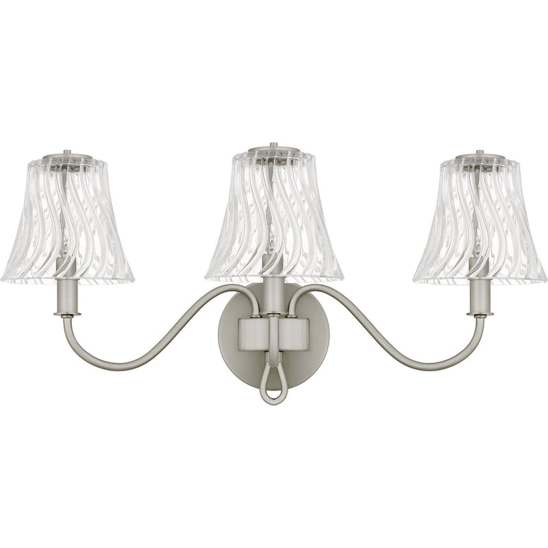 Quoizel MCK8623BN Three Light Bath, Brushed Nickel