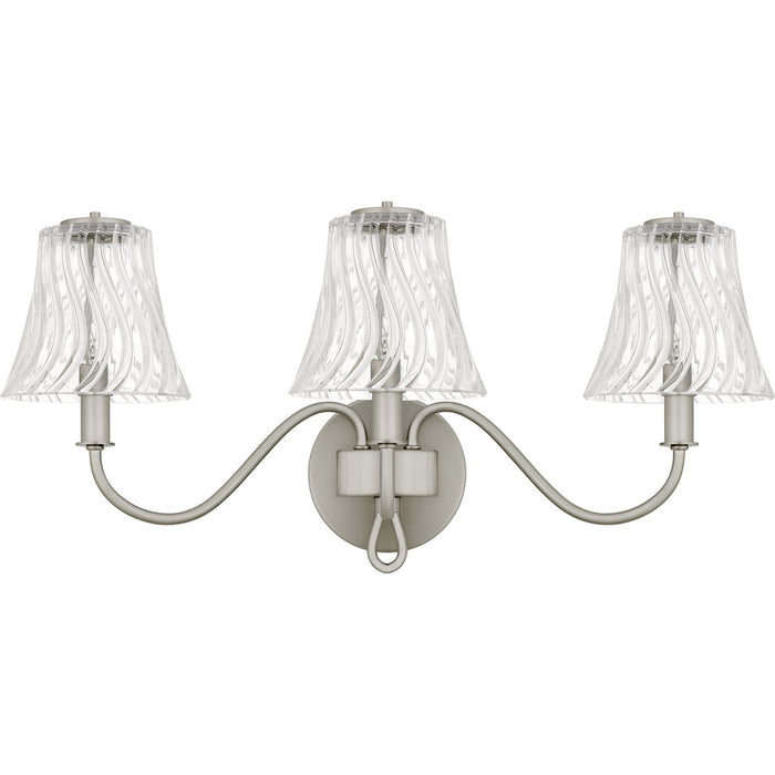 Quoizel MCK8623BN Three Light Bath, Brushed Nickel