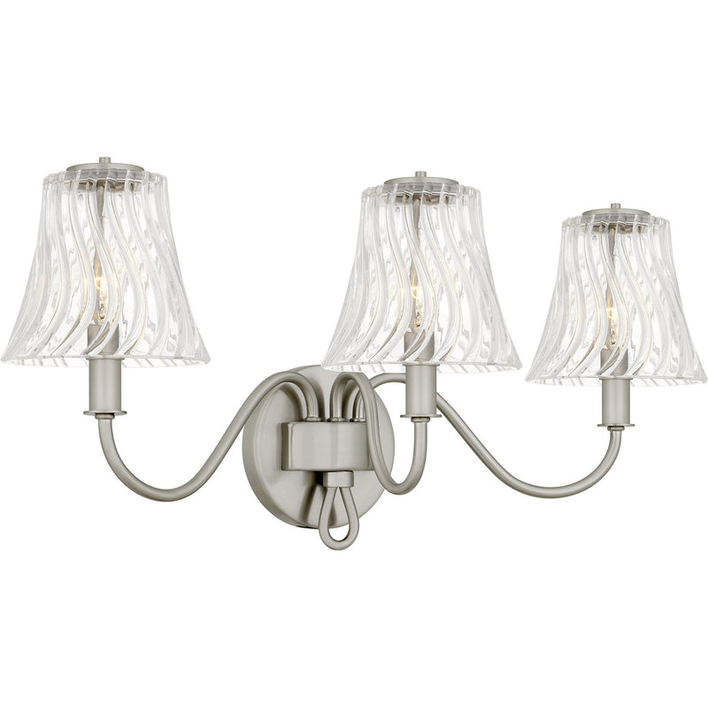 Quoizel MCK8623BN Three Light Bath, Brushed Nickel
