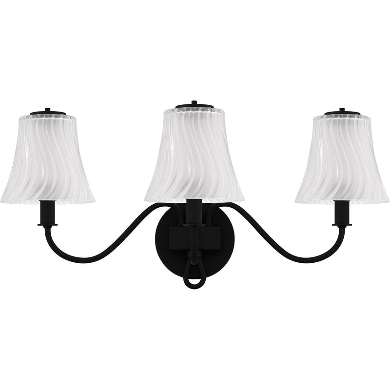 Quoizel MCK8623MBK Three Light Bath, Matte Black