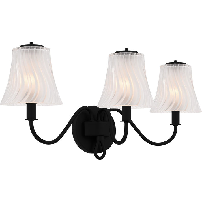 Quoizel MCK8623MBK Three Light Bath, Matte Black