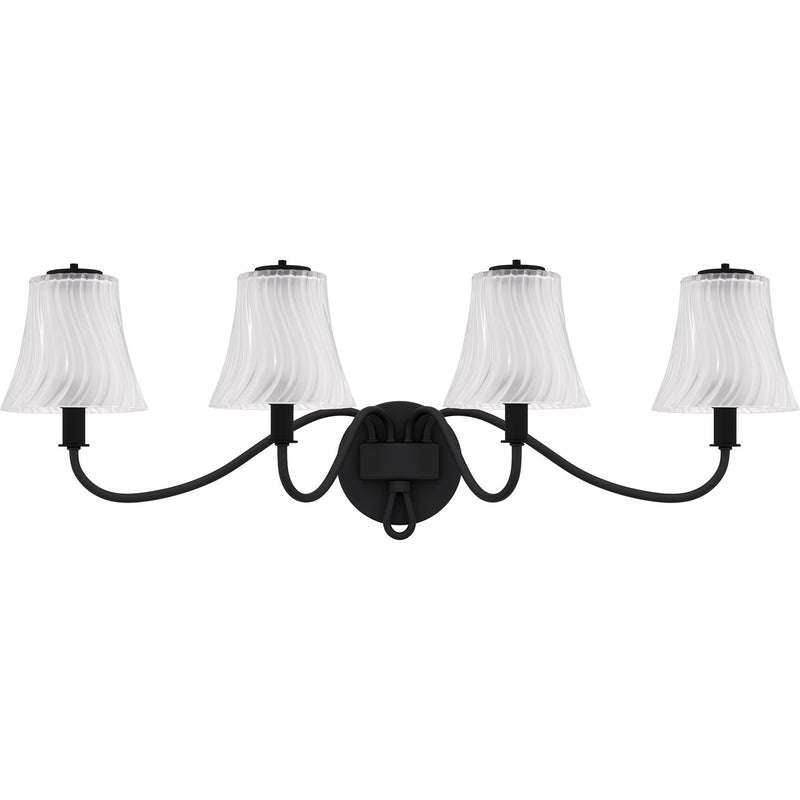 Quoizel MCK8631MBK Four Light Bath, Matte Black
