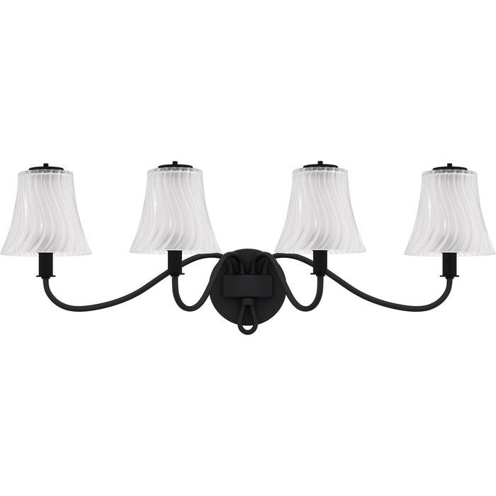 Quoizel MCK8631MBK Four Light Bath, Matte Black