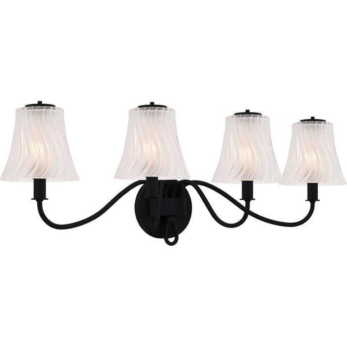 Quoizel MCK8631MBK Four Light Bath, Matte Black