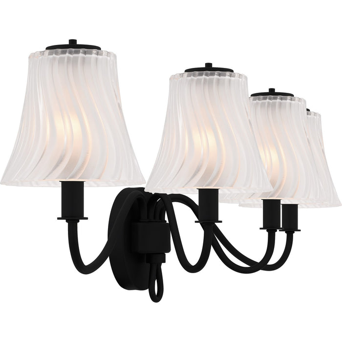 Quoizel MCK8631MBK Four Light Bath, Matte Black