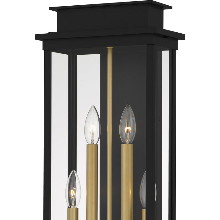 Quoizel NOE8410MBK Two Light Outdoor Wall Lantern, Matte Black