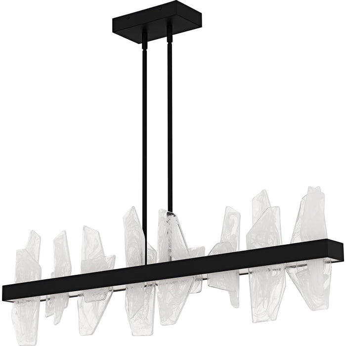 Quoizel PCAUR142MBK LED Linear Chandelier, Matte Black