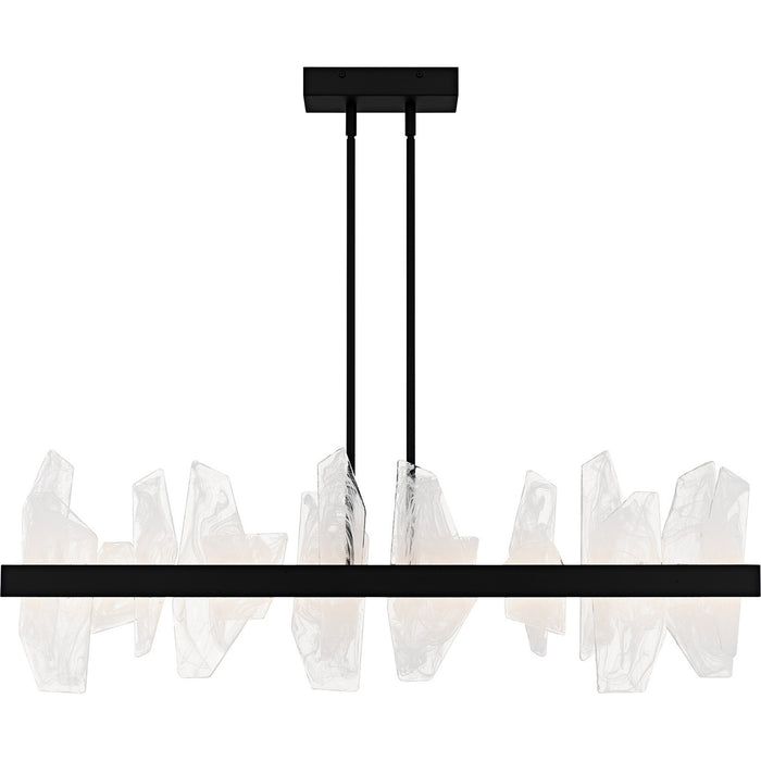 Quoizel PCAUR142MBK LED Linear Chandelier, Matte Black