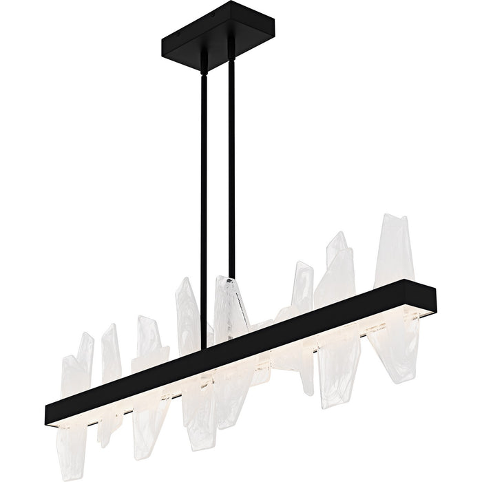 Quoizel PCAUR142MBK LED Linear Chandelier, Matte Black