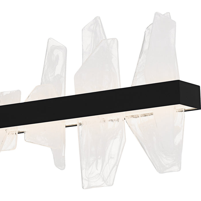 Quoizel PCAUR142MBK LED Linear Chandelier, Matte Black