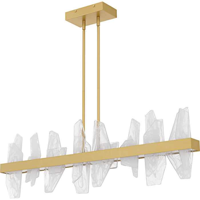 Quoizel PCAUR142SGD LED Linear Chandelier, Soft Gold