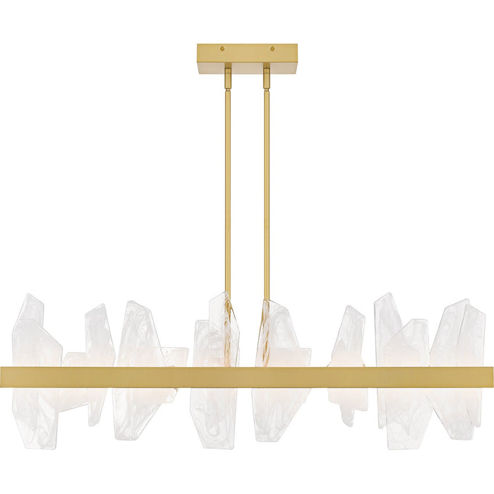 Quoizel PCAUR142SGD LED Linear Chandelier, Soft Gold