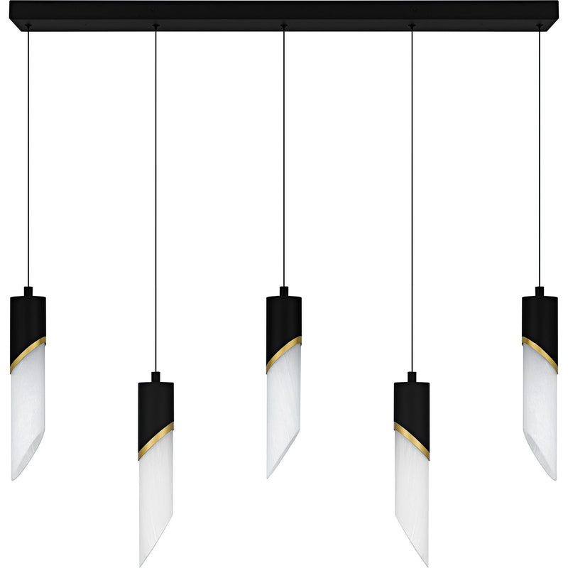 Quoizel PCAYS540MBK LED Linear Chandelier, Matte Black