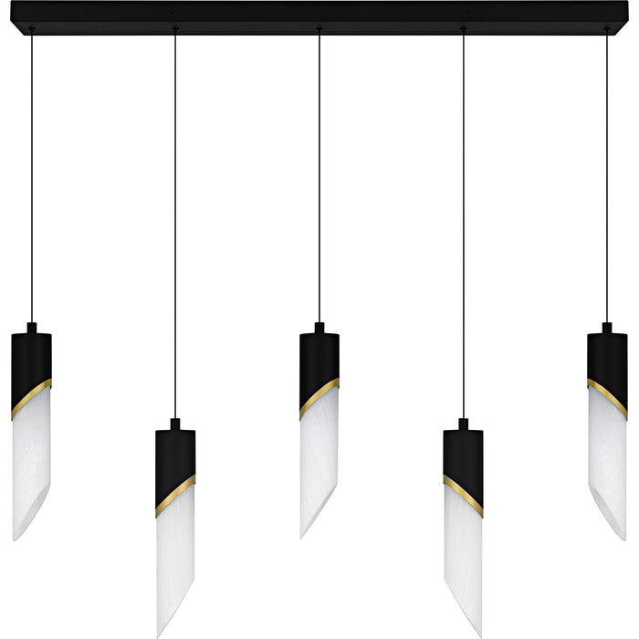 Quoizel PCAYS540MBK LED Linear Chandelier, Matte Black
