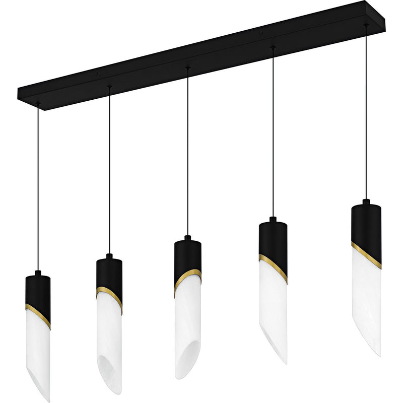 Quoizel PCAYS540MBK LED Linear Chandelier, Matte Black