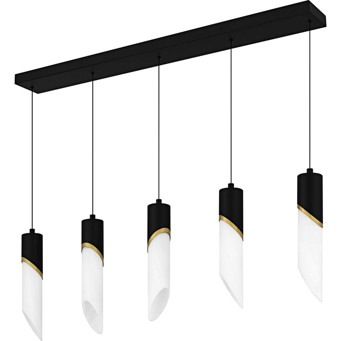 Quoizel PCAYS540MBK LED Linear Chandelier, Matte Black