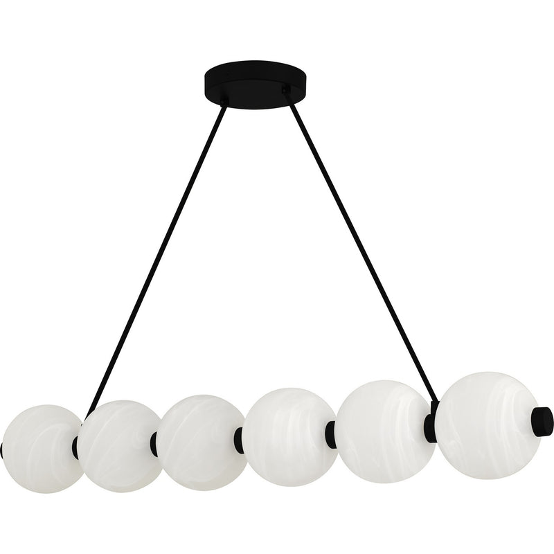 Quoizel PCCAD144MBK LED Linear Chandelier, Matte Black