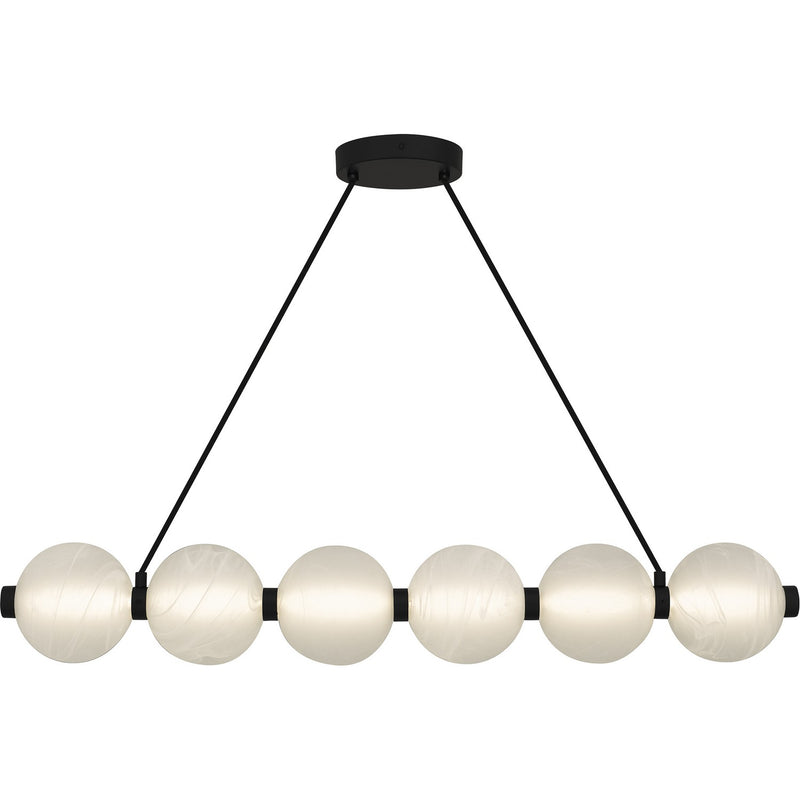 Quoizel PCCAD144MBK LED Linear Chandelier, Matte Black