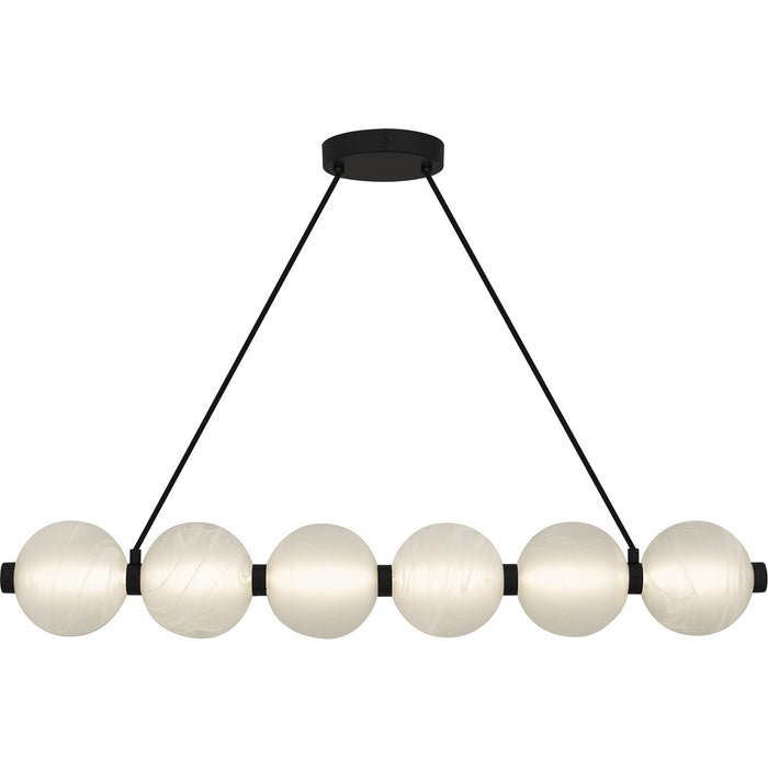Quoizel PCCAD144MBK LED Linear Chandelier, Matte Black