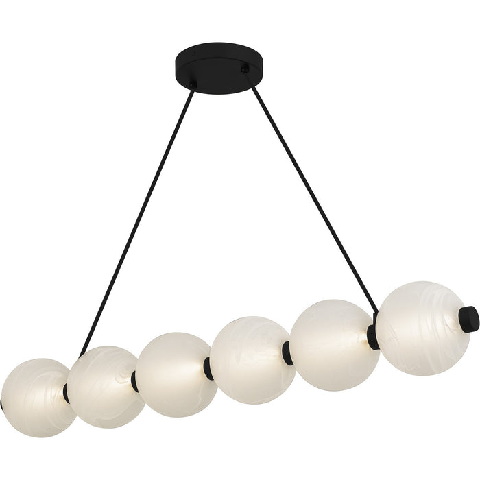 Quoizel PCCAD144MBK LED Linear Chandelier, Matte Black