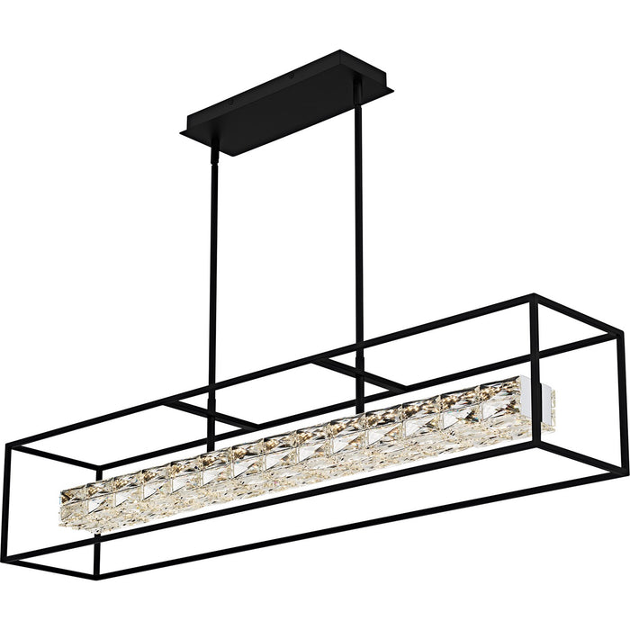 Quoizel PCDZ148MBK LED Linear Chandelier, Matte Black