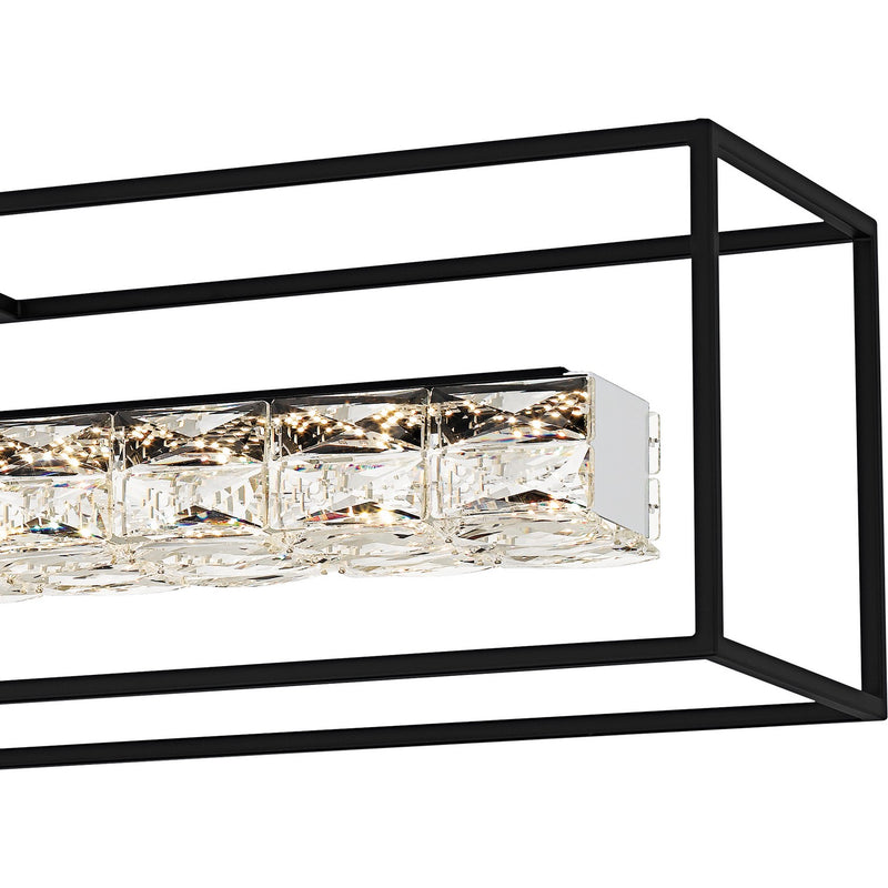 Quoizel PCDZ148MBK LED Linear Chandelier, Matte Black