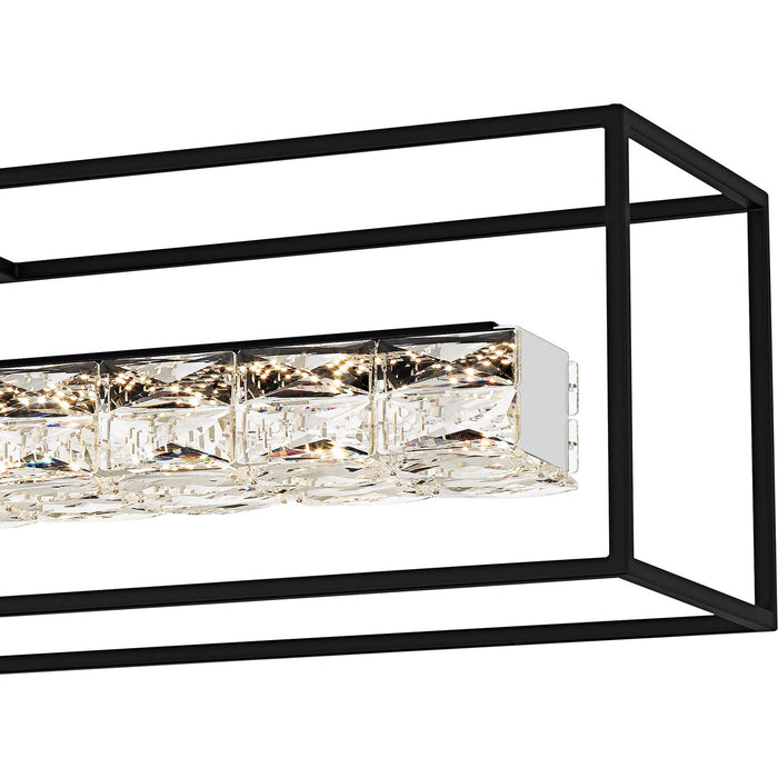 Quoizel PCDZ148MBK LED Linear Chandelier, Matte Black