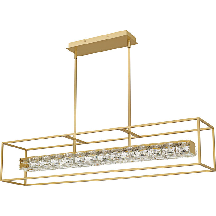 Quoizel PCDZ148SGD LED Linear Chandelier, Soft Gold