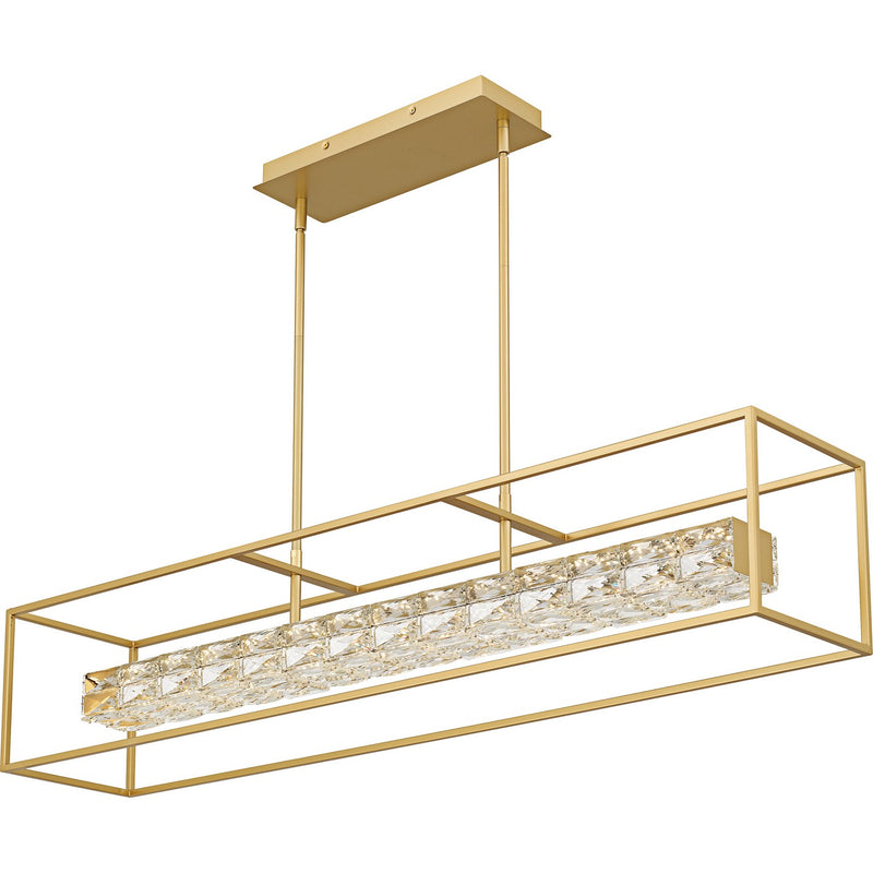 Quoizel PCDZ148SGD LED Linear Chandelier, Soft Gold
