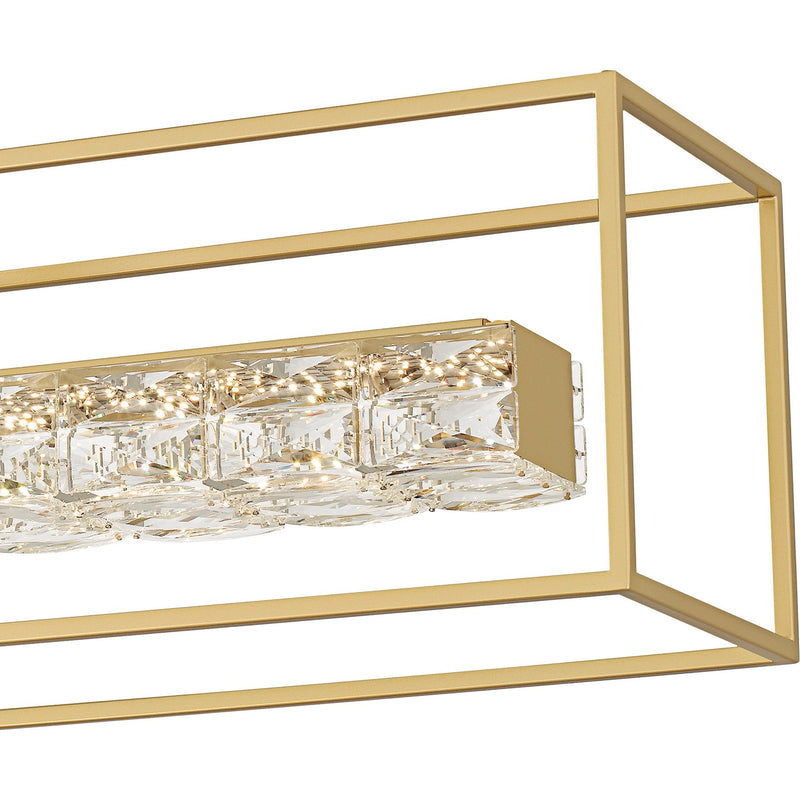 Quoizel PCDZ148SGD LED Linear Chandelier, Soft Gold