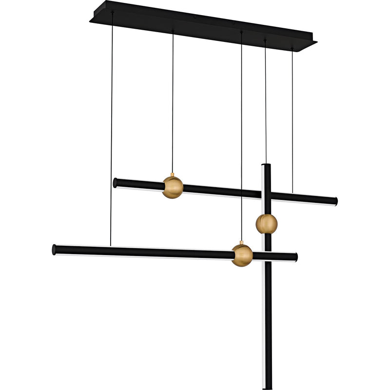 Quoizel PCHVK144MBK LED Linear Chandelier, Matte Black